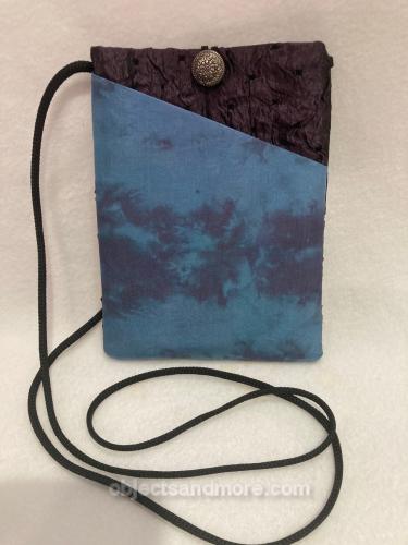 Kimono Phone Bag Blue Mist by THERESA GALLOP
